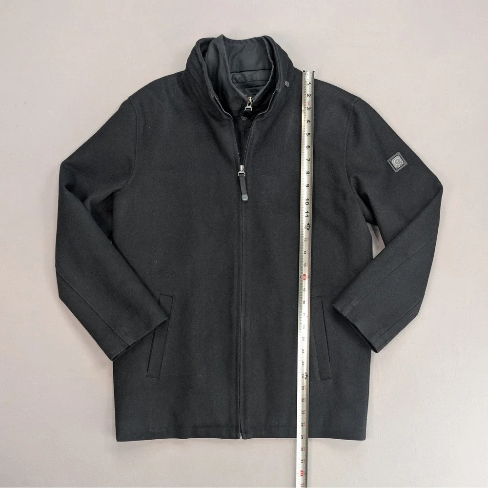 Tumi Tech Black Wool Blend Jacket Zip Insert Size S